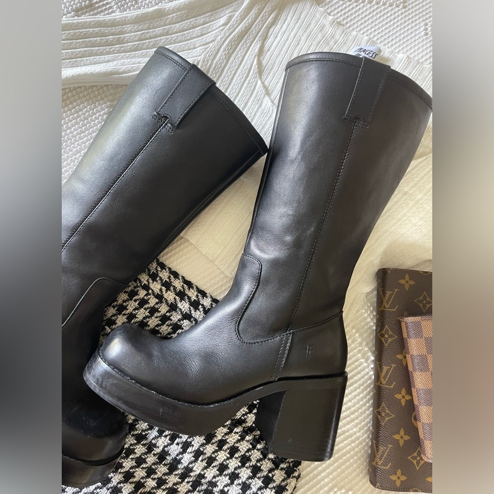 FRYE | Black Dorian Platform Boots